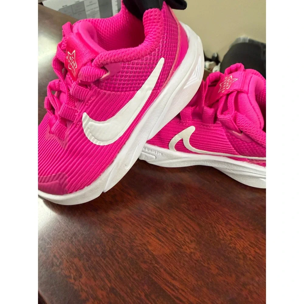 Nike Star Runner 4 NN Toddler Fireberry Pink White Sneakers DX7616-601 Size 5C